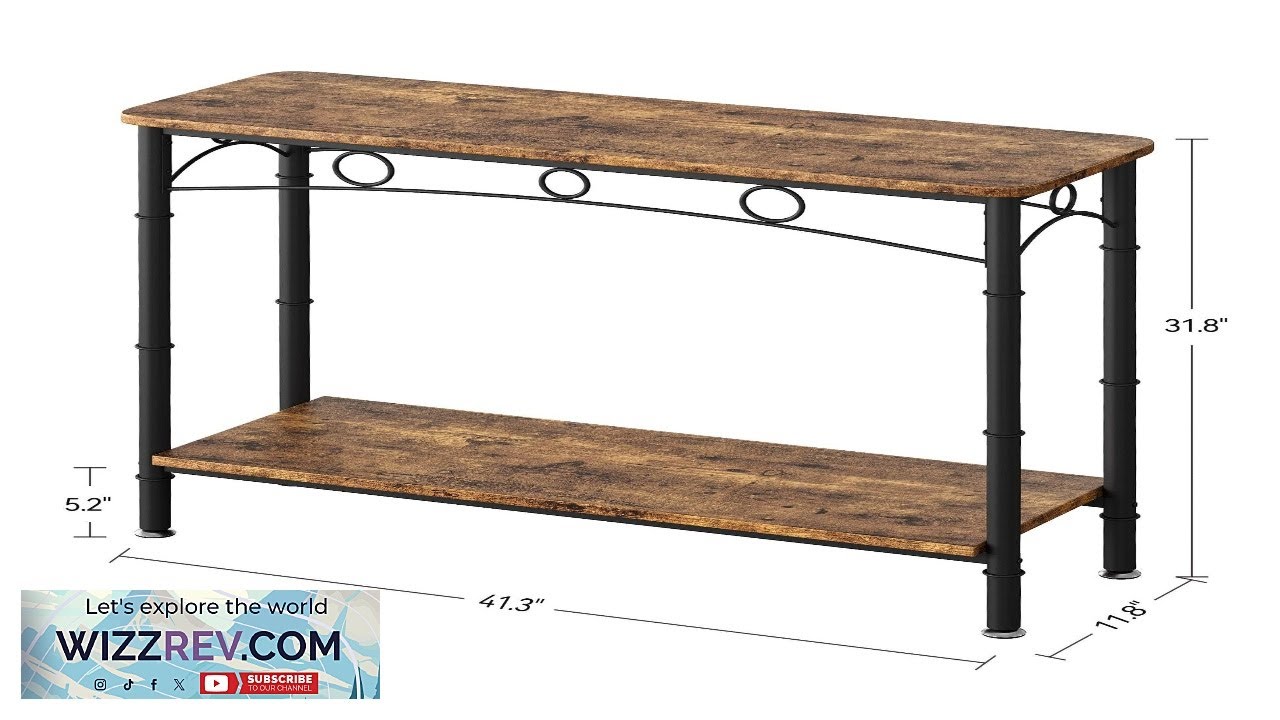 Консольный столик Garvee в стиле ретро, ​​размеры: 41,3 см (длина) x 11,8 см (ширина) x 31,8 см (...