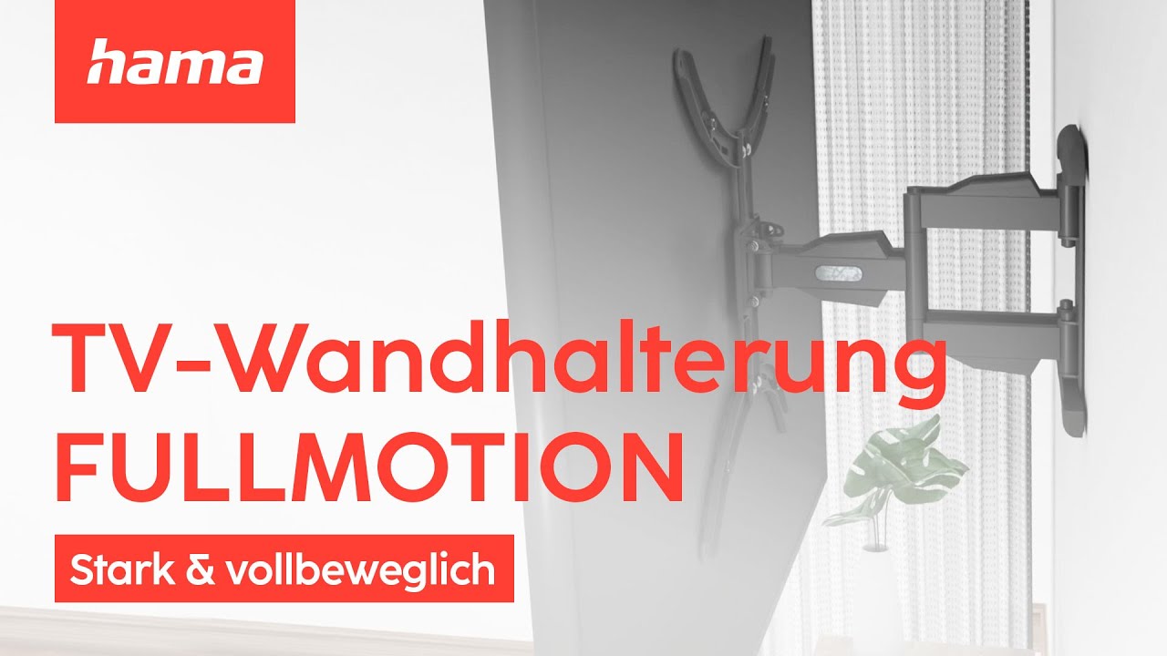 Hama TV-Wandhalterung FULLMOTION - YouTube