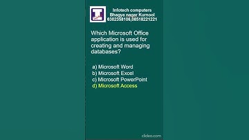 11. MS Office Quiz Infotech Computers Bhagyanagar Kurnool 6302358106, 08518221221 #shortsquiz