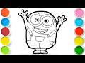 MINION Drawing, Painting & Coloring For Kids and Toddlers_ Child Art