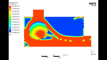 Animation File: Two Phase (VOF) Fluid Flow with Conjugate Heat Transfer Analysis
