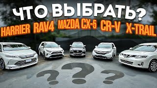 Сравнение ВСЕХ кроссоверов из Японии😱 Гибриды и нет, ЗДЕСЬ ВСЁ! Harrier, RAV4, CX-5, CR-V, X-TRAIL