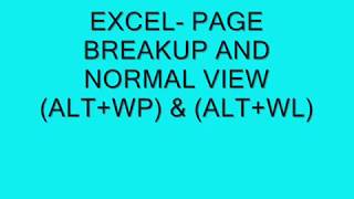 Excel Page Break Up Nomal View Altwp Altwl