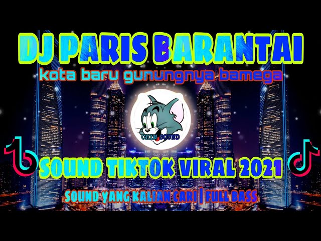 DJ PARIS BARANTAI kota baru gunungnya bamega FULL BASS !! SOUND TIKTOK VIRAL TERBARU 2021 class=