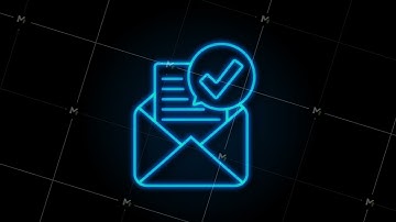 Opened envelope and document with green check mark. Verification email. Motion graphics.