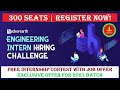 Free Internship with Job Offer on HackerEarth: NCR Campus CodeWars 2020 - Engineer Hiring Challenge