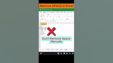 How to Remove SPACE in EXCEL | Text Space Removing in Excel #excelformula #excelfunction #exceltech