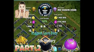 Biggest loot in coc history-3 million loot!! Clash of clan best loot raid ever-coc