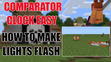 How To Make A Flashing Light / Simple Redstone Comparator Clock Minecraft