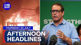 Horror house fire; Politician charged with assault | 9 News Australia Horror house fire; Politician charged with assault | 9 News Australia