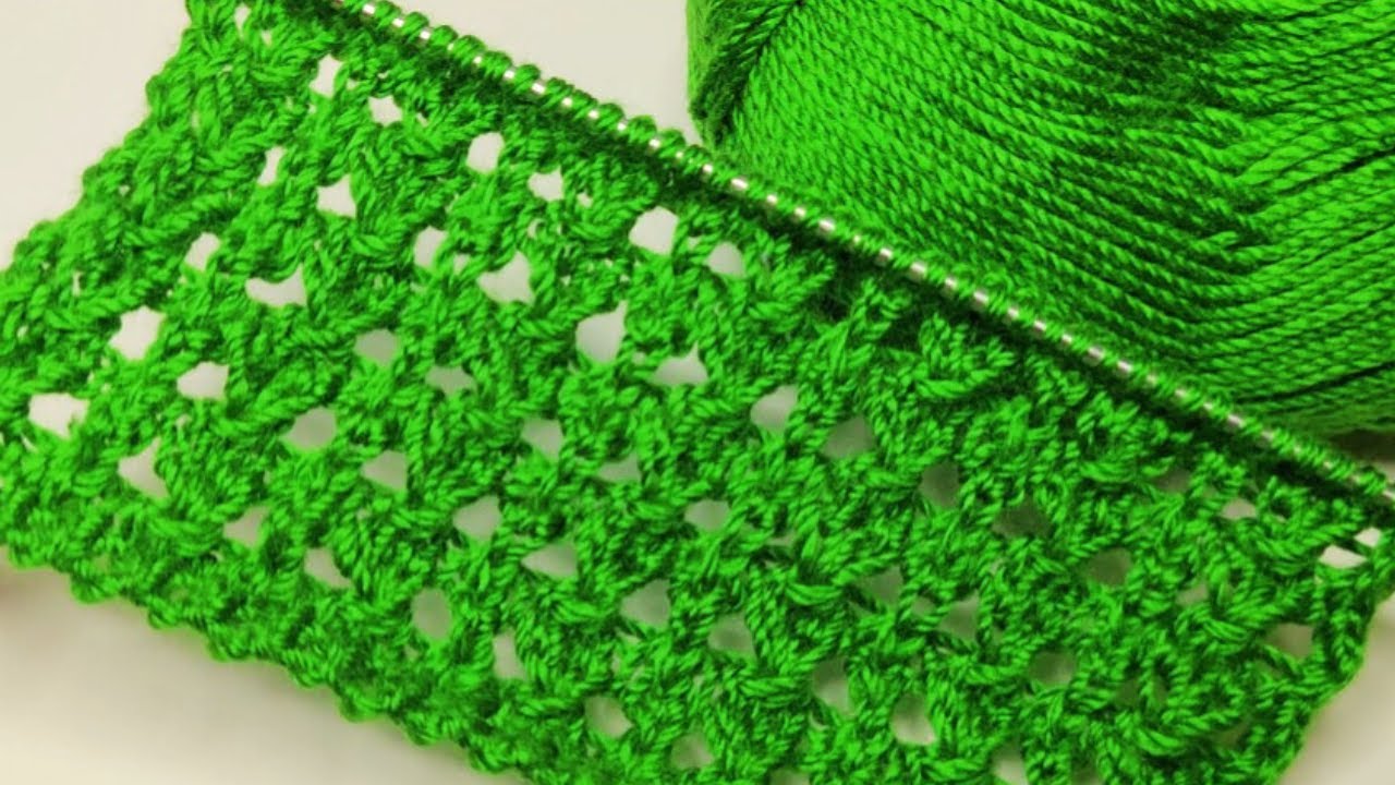 😍Простая и красивая схема вязания кружева! #схемавязания #дляначинающих