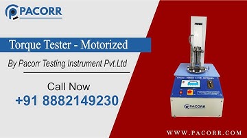 Motorized Bottle Cap Torque Tester