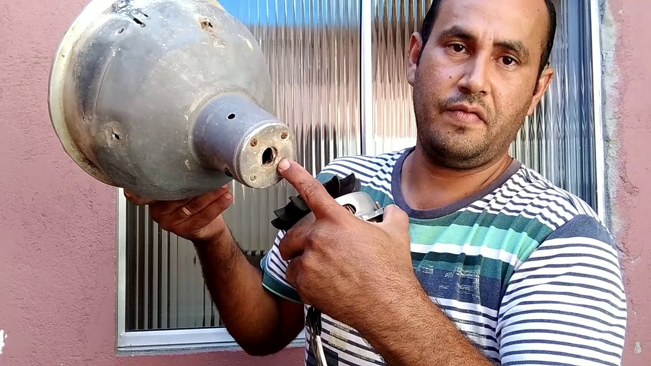 Como fazer um Aerador chafariz caseiro, com motor de máquina de lavar. Parte 1