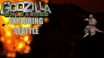 Exploring Seattle - Godzilla: Unleashed (PS2)