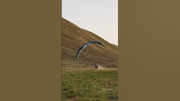 Pilot hits the ground on landing! #flaremoustache #paragliding #speedflying