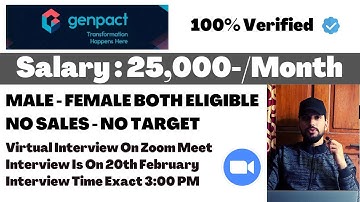 Genpact Virtual Interview On Zoom Meeting App