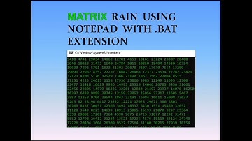 how to make matrix rain using notepad