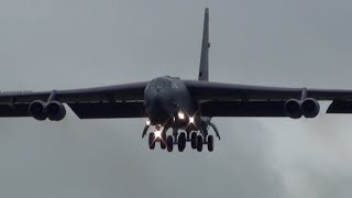 a b 52 blows away the clouds on the way into riat 2012