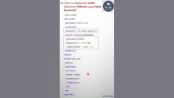 Systemverilog  Interview questions 18/n  #vlsi  #education#shorts #designverification #semiconductor