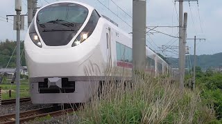 【2019年製造の増備編成!】8M E657系K18編成 特急ひたち8号 品川行き 湯本-泉間の踏切を高速通過