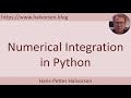 Numerical Integration in Python