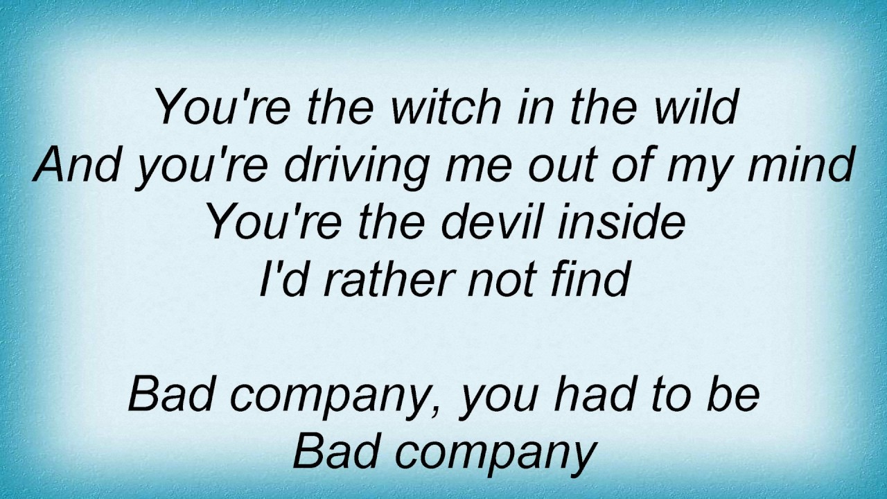 Status Quo Bad Company Lyrics YouTube