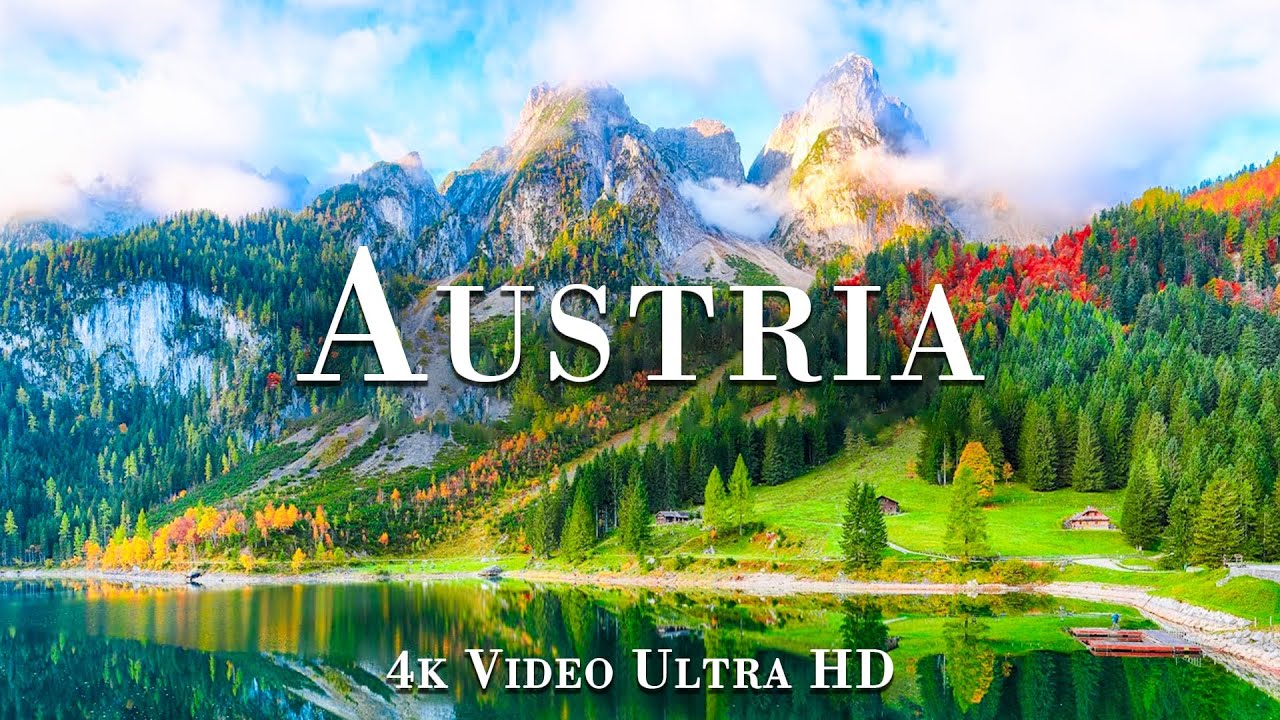 FLYING OVER AUSTRIA (4K UHD) Amazing Nature Scenery with Relaxing Music – 4K Video Ultra HD