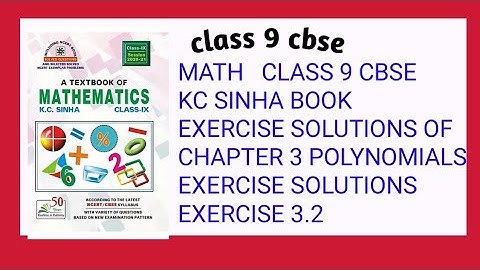 Chapter 3 polynomials.maths class 9 NCERT.exercise 3.2 KC.Sinha book. 2M views. 1 day ago