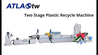 Two Stage Plastic Recycling Machine Side Feeding Type