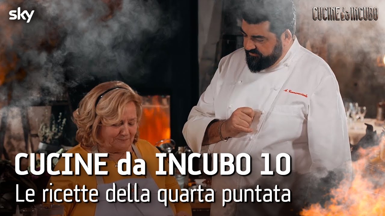 Polpo con cime di rapa e Crostone di pane con sgombro e burrata di Chef Cannavacciuolo