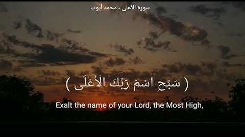 سورة الأعلى بصوت الشيخ محمد أيوب رحمه الله