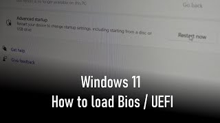 how to get to the bios/uefi on windows 11