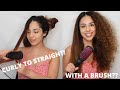 Straightening Curly Hair for the 1st Time in 2 Years Using the TYMO Straightening Brush!