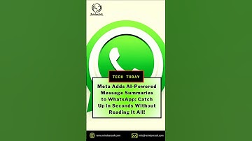 😱👉Meta Adds AI-Powered Message Summaries to WhatsApp✨#meta #ai #whatsapp
