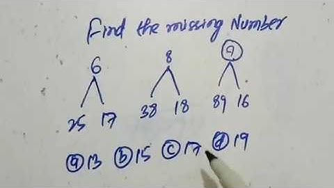 Missing Number (Puzzle Reasoning)