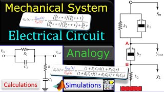 Mechanical System & Electrical Circuit Analogy ⭐ Calculations & MATLAB & SPICE Simulations