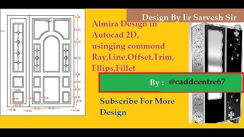 Designing of Wardrobe in AutoCAD 2D | Almira design in AutoCAD 2D AutoCAD 3D