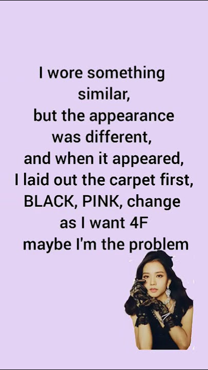 Jisoo pretty savage Rap English Lyrics | BLINK FOREVER ♾️