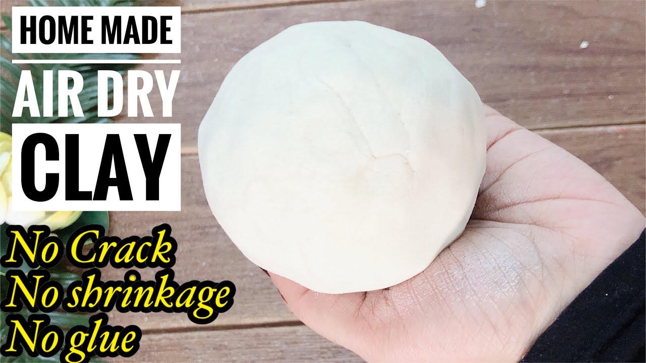 My favorite homemade air dry clay recipe - dry fast, less/ no shrinkage 