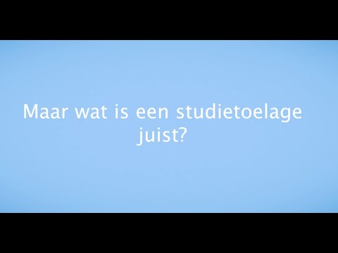 Video: Wat Is 'n Studietoelae En Hoe Om Dit Te Bekom