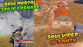 Soul Mortal 300 IQ Grenade, Soul Viper 1 v 3 AntX, Soul vs Synerge, vs RIP, Pubg Mobile Highlights