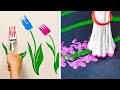 CREATIVE DRAWING WITH HOUSEHOLD ITEMS || 5-Minute Drawing Tutorial