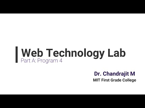 WEB TECHNOLOGY LAB
