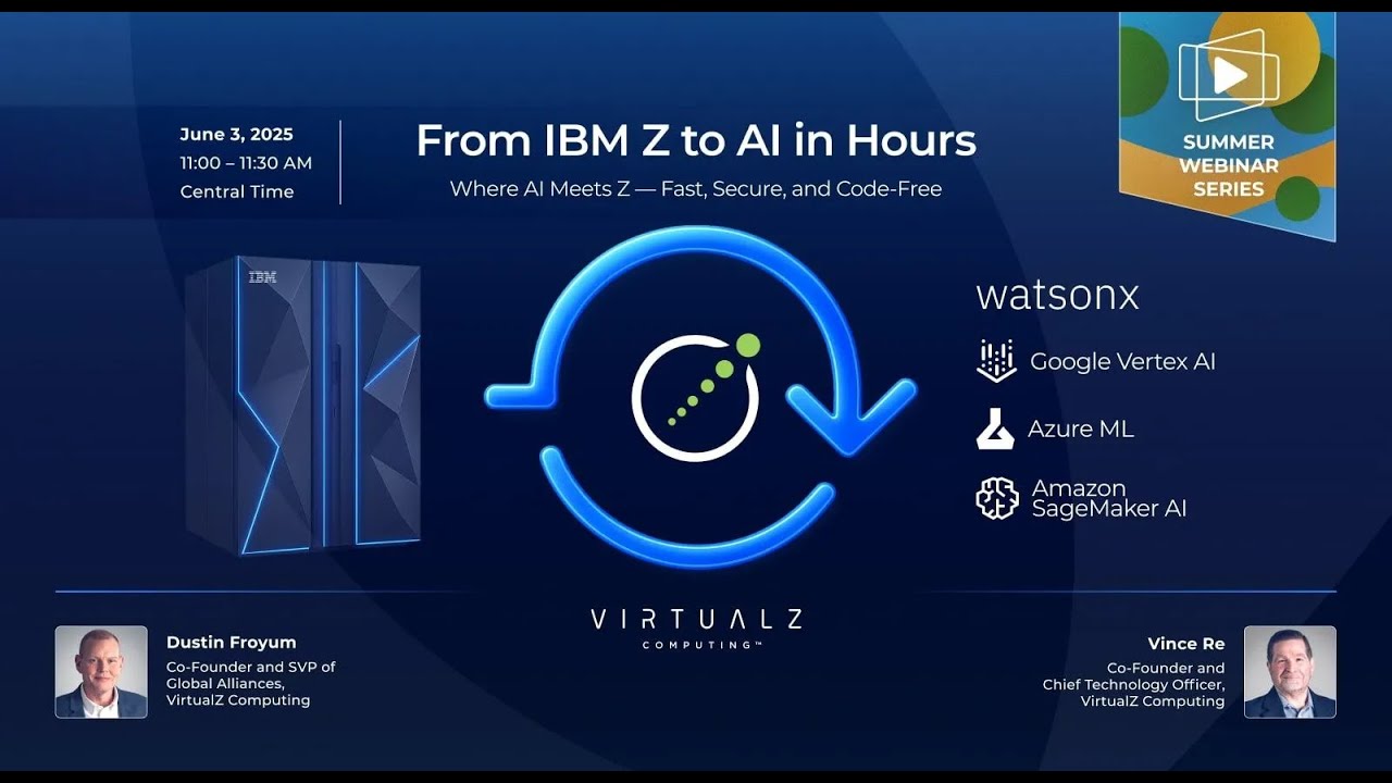 AI In HoursI in Hours: Instantly Feed IBM Z Data to watsonx, SageMaker, Vertex AI &