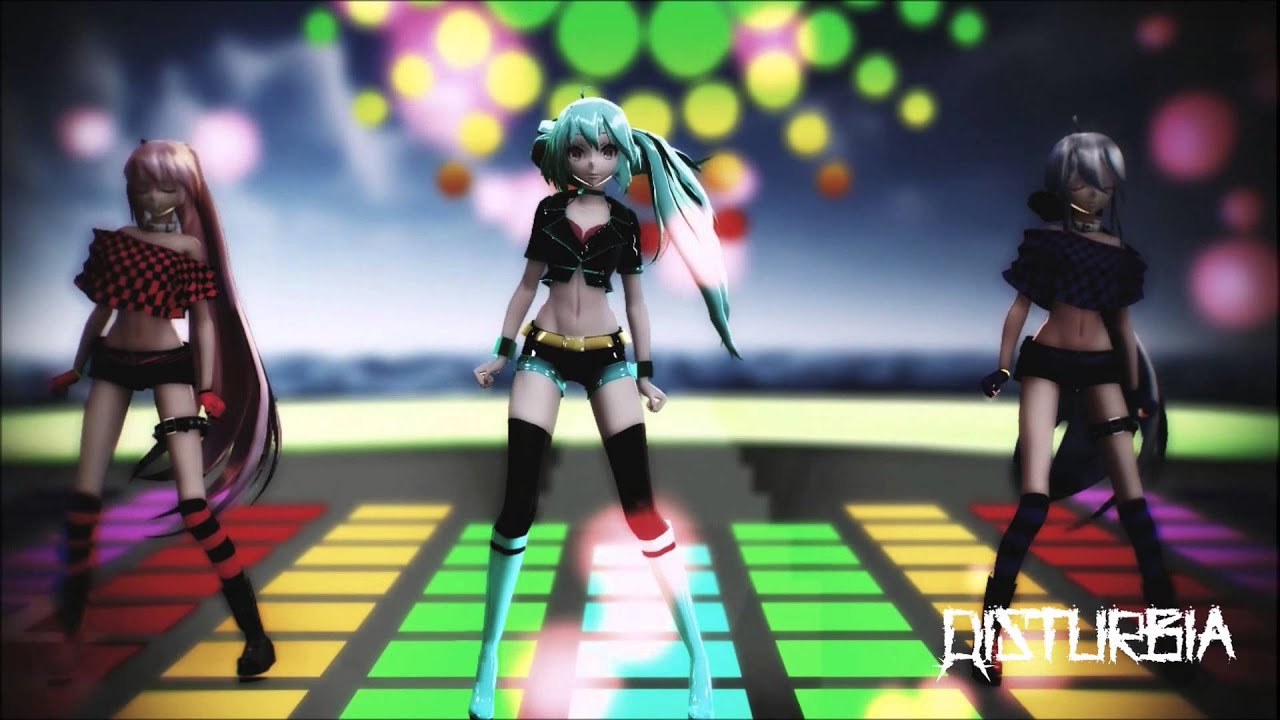 【MMD HD】Disturbia【120 FPS】「Zen Miku, Checkmate Luka, Checkmate Haku」