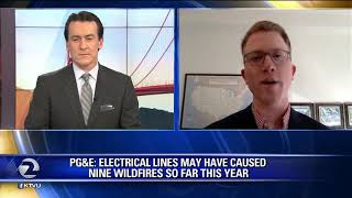PG&E says it's possible it's equipment has sparked nine wildfires so far this year in California