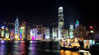 Night sight of hong kong. kong vue de nuit.