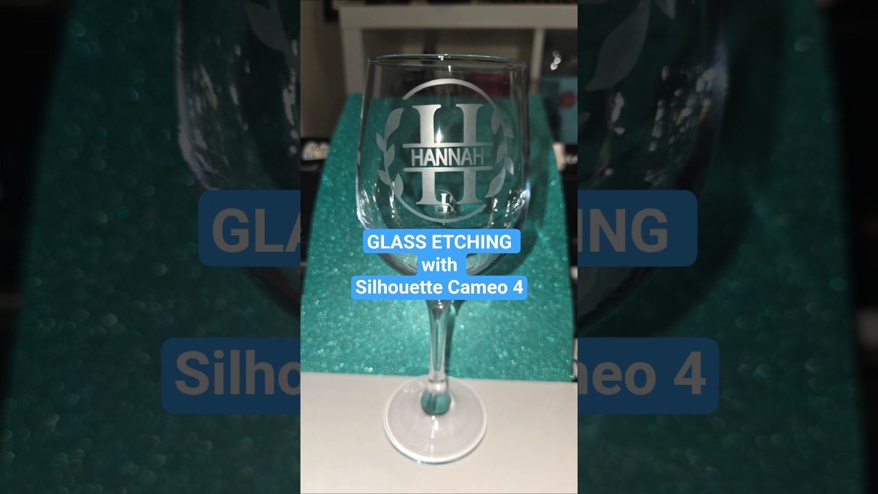 Glass etching using permanent vinyl and Silhouette Cameo 4 