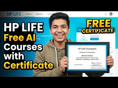 (Don't miss this )Free AI Course With Certificate Hp Life ✨✨