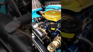 Cadillac sedan Deville 1956 engine room.